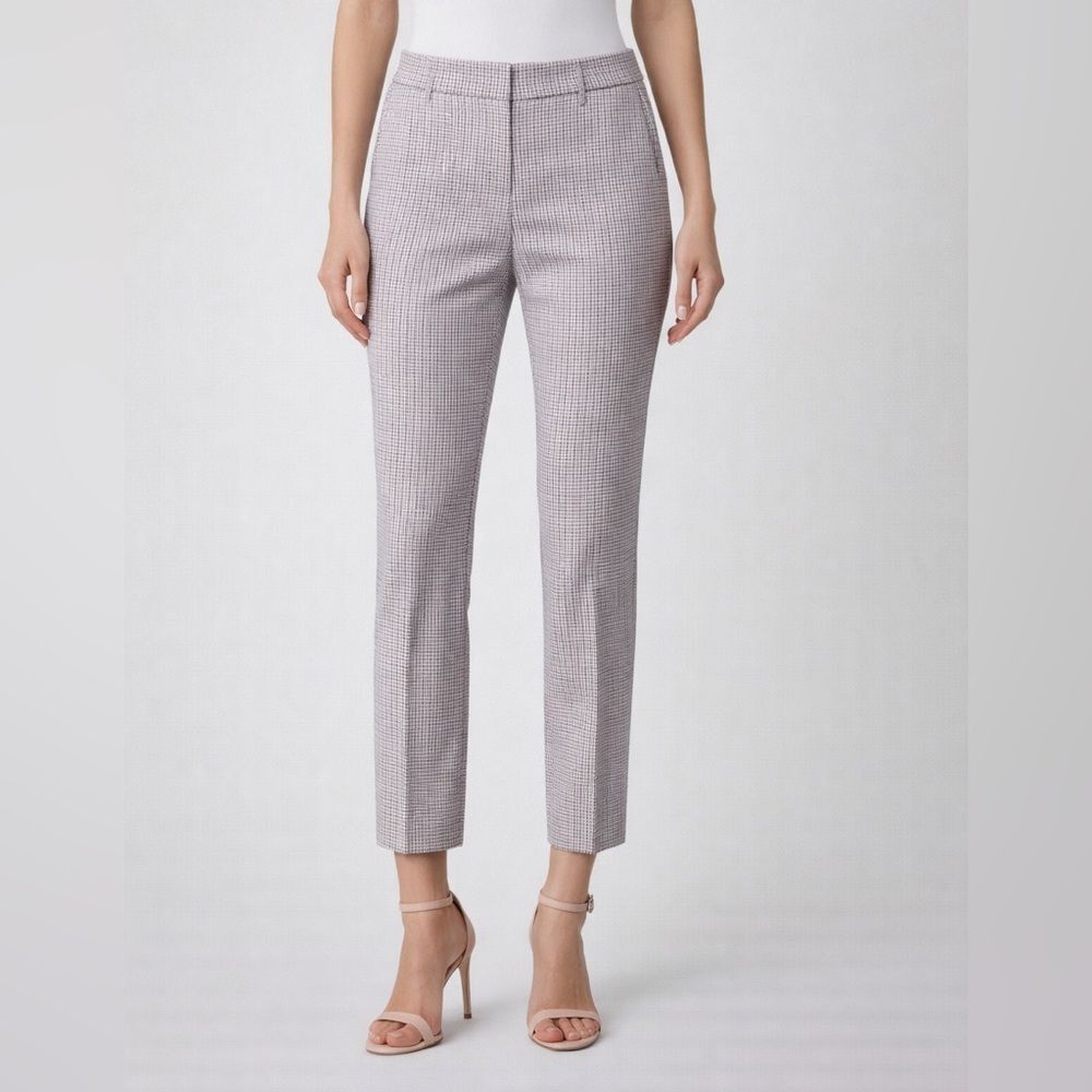 Lafayette 148 New York Manhattan Pants Women's 10 Slim Ankle Workwear Office Tai